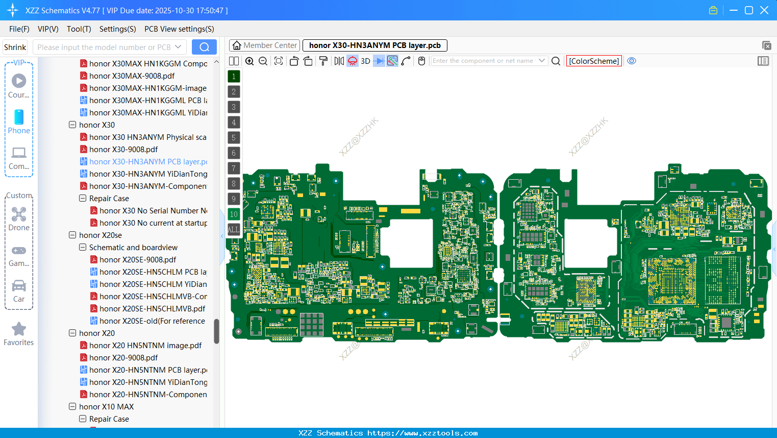 Honor X30-HN3ANYM PCB Layer